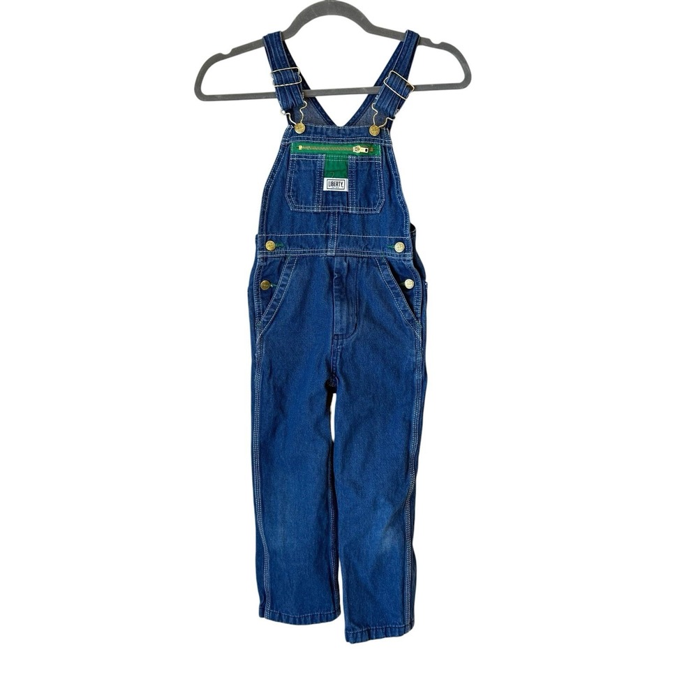 Boys Liberty Youth Denim Jean Bib Overalls Size‎ 6 Regular Chore Farm